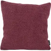 Gek op kussens! Sierkussen teddy burgundy | 45 x 45 cm | polyester