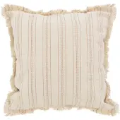 NOVÉE Sierkussen yuna stripe beige | 45 x 45 cm | katoen/linnen