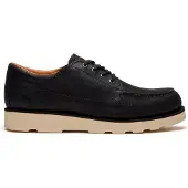 Timberland Heren Zwarte leren schoenen Britton Mills (50), Leer, Plat, Veters, Casual TB0A43JGW021