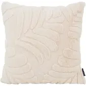 NOVÉE Sierkussen furry leaves ecru | 45 x 45 cm | kussenhoes | polyester