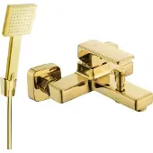 Mexen Cetus R45 badkraan met doucheset, goud - 74433R45-50