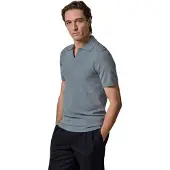Profuomo Heren Polo's & T-shirts Cotton Crepe - Blauw - Maat M