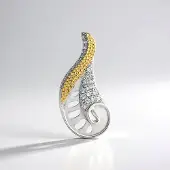 Cavill - Zilveren Hanger - 925 Sterling Zilver - 0,55 Ct Cambodjaanse Zirkonen - Elegant Rond Slijpsel - Monosono Collectie Sieraad