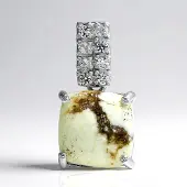 Cavill - Hanger 925 Sterling Zilver - 4,05 ct Braziliaanse Magnesiet & 0,216 ct Witte Topaas - Elegante Edelsteen Sieraden