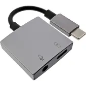 InLine USB-C audio adapter, USB-C naar female 3,5mm + PD 30W