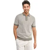 Blue industry De gebreide print polo |