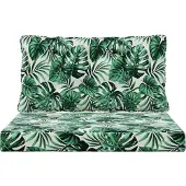 vidaXL Buitenbankkussen Polyester Bladpatroon 80 x 68,5 cm Bladpatroon