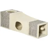 PawHut Paws kattentunnel, 2 kattengrotten, krabvlakken en speelbal, 98 cm x 30 cm x 30 cm, bruin en beige