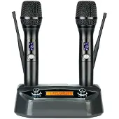 INF Dubbele professionele draadloze microfoon met vaste ontvanger