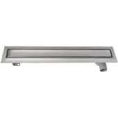 Aqualine Pavino RVS douchegoot met betegelbaar rooster, L-860, DN50