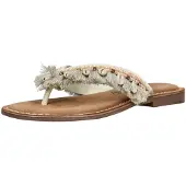 Lazamani Teenslipper beige / pastelblauw / perzik / wit