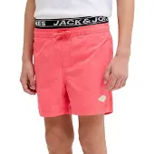 Jack & Jones JUNIOR zwemshort koraalroze Jongens Polyester Effen - maat 128