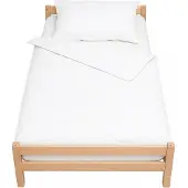 Sevira Kids - Baby dekbed en kussen biologisch katoen - Witte 80x120 cm
