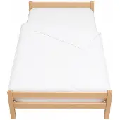 Sevira Kids - Baby dekbed alle seizoenen biologisch katoen - Wit 80x120 cm