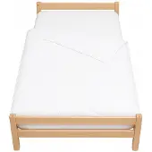 Sevira Kids - Baby dekbed alle seizoenen biologisch katoen - Wit 100x140 cm