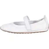 Tamaris dames leren ballerina 1-22145-46-100 damesschoenen met riempje wit