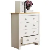 VCM Houten ladekast | dressoir met lades | Afmetingen ca. H. 95 x B. 79 x D. 40 cm - Balusa XL