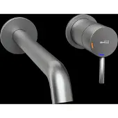 Blaufoss Round 2.0 EcoStart inbouw wastafelkraan Brushed GunMetal incl. inbouwelement