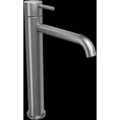Blaufoss Round 2.0 EcoStart verhoogde wastafelkraan Brushed GunMetal