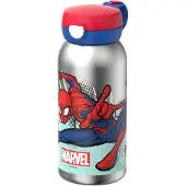 Mepal RVS drinkfles met flipdop Campus - 600 ml - Waterfles RVS - Lekdicht - Hygiënische deksel - Spiderman