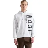 Dsquared2 Witte Hoodie Met Groot Zwart Logo