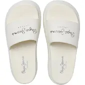 Pepe Jeans Dames Bella Log Sandalen wit (40), 1 tot 3 cm, Geen, Casual PLS700001