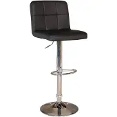 Lizzely Garden & Living Barkruk Anel met rugleuning: zwart leder barstoel
