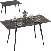 HOMCOM Inklapbare eettafel MDF, staal 160L x 75B x 77H cm Grijs