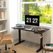 Sweiko Staand Bureau - Hoogte verstelbaar - 140x70x72/116 cm - Zwart