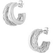 Yehwang Small double braided hoops earrings