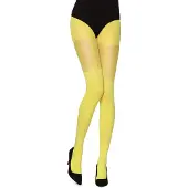 Merry Style Dames Panty - 60 DEN-Overknee-Look – Polyamide – Canarinio – S - MS-GB-260