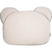 Sevira Kids - Katoenen babykussen plat en omkeerbaar - Beige 27 x 35 cm