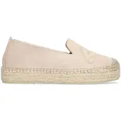 Manfield - Dames - Taupe suède espadrilles - Maat 36