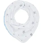 Sevira Kids - Omkeerbare nekbandana, stella - Wit / Blauw 20 x 25 cm