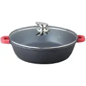 Bavary – braadpan – keramisch – anti-aanbak inductie – Ø 36 cm – zwart – met deksel