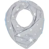 Sevira Kids - Omkeerbare nekbandana, stella - Grijs/Blauw 20 x 25 cm