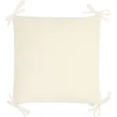 Sevira Kids - Modulaire kussensloop met strik katoen - Ecru 40 x 40 cm