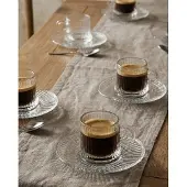 Bavary - Espresso Glazen Set - Kop en schotel - 12 Delig