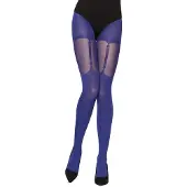 Merry Style Dames Panty - 60 DEN-Overknee-Look – Polyamide – Kobalt – M - MS-GB-260