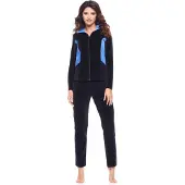 Merry Style – Dames Huispak – Vrijetijdspak – Velours – MS-MG-F-SUIT2 – Marineblau/Blau – XXXXXL