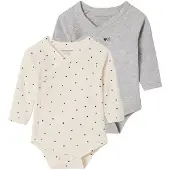 Vertbaudet Set van 2 body's baby met lange mouwen