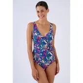 Damart - Badpak Tropical Perfect Fit by - Dames - Blauw - 42