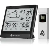 Real Madrid Weerstation - Thermo-, Hygrometer - Trendweergave - Zwart