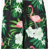 JJ REBEL heren zwemshort met flamingo groen maat S