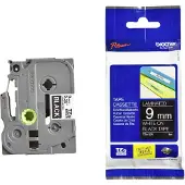Brother Tape TZe-325 Wit op zwart (9 mm)