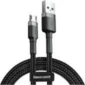 Baseus Cafule 2.4A, 1 meter Micro USB-kabel (grijs/zwart)
