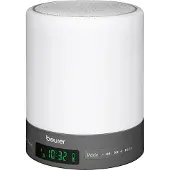 Beurer WL 50 Wake-up light – FM radio - Bluetooth voor eigen muziek - Nachtlamp – Alarm/Snooze - LED wit en 4 kleuren sfeerlicht – 3 Melodieën - Incl. USB adapter/Aux kabel – 3 Jaar garantie