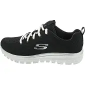 SKECHERS Sneakers laag 'Graceful Get Connected' zwart / wit