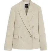 BOSS Regular-fit blazer van gestructureerd, onregelmatig materiaal Maat 42