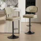 Hawthyhome - Landelijke Serie-Set van 2-techno stof-Verstelbar Draaibaar Ergonomisch-Beige-Veelzijdig Stijlvol